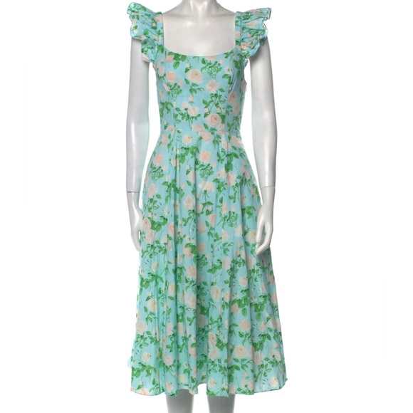 Hill House Floral Blue and Green Dress - Picture 2 of 7